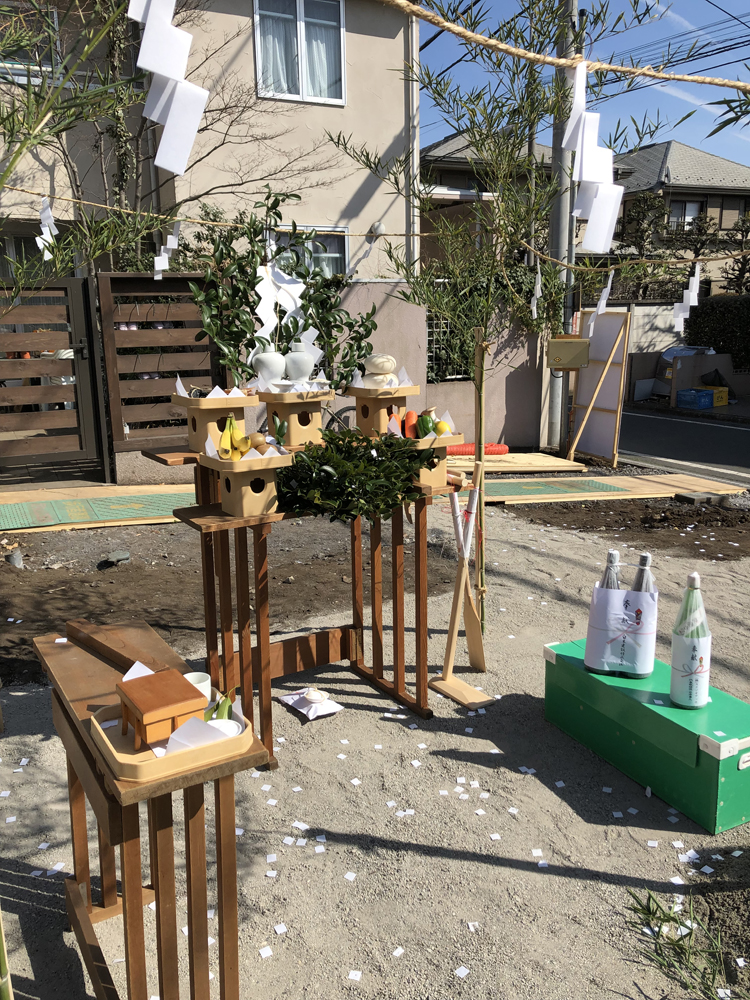 西荻窪の住宅の地鎮祭