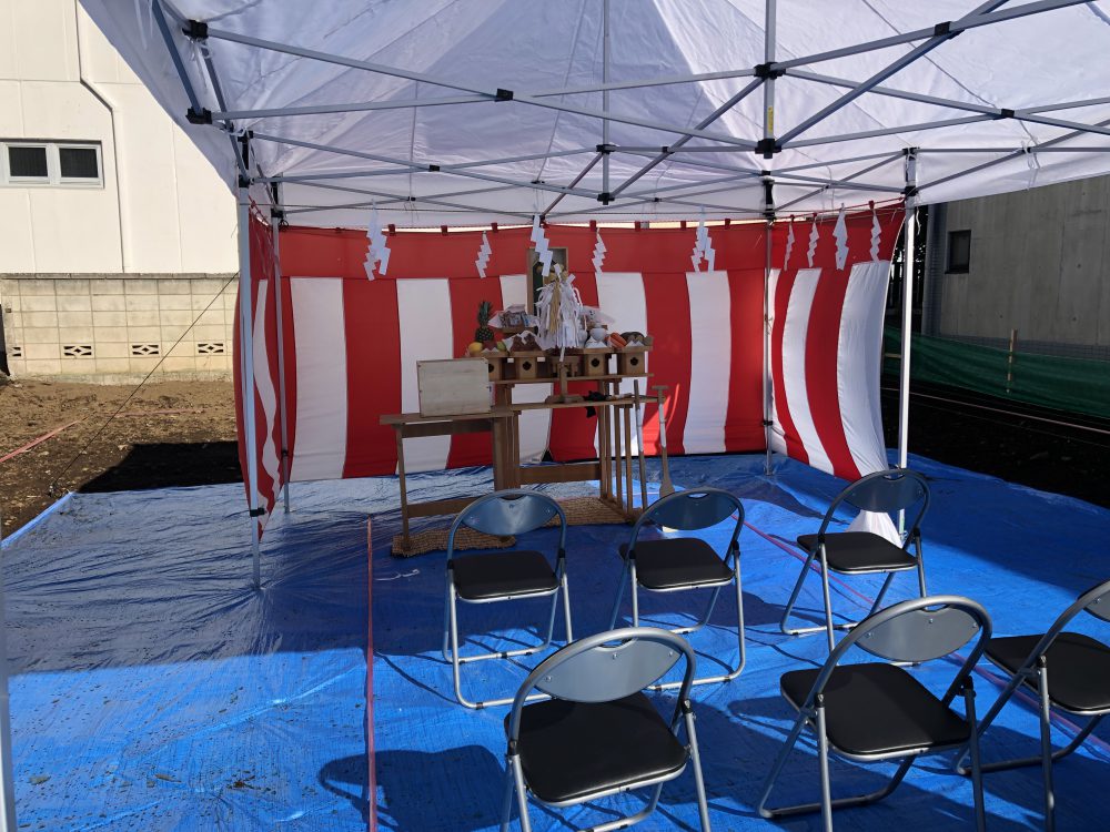 西落合の長屋の地鎮祭