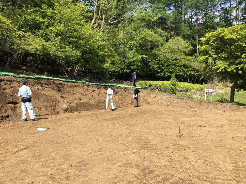 河口湖の住宅の配置確認